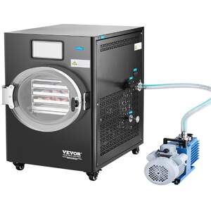 Черна-Машина-за-Лиофилизация-Freeze-Dryer-с-4-Нива-Професионално-Вакуумно-Сушене